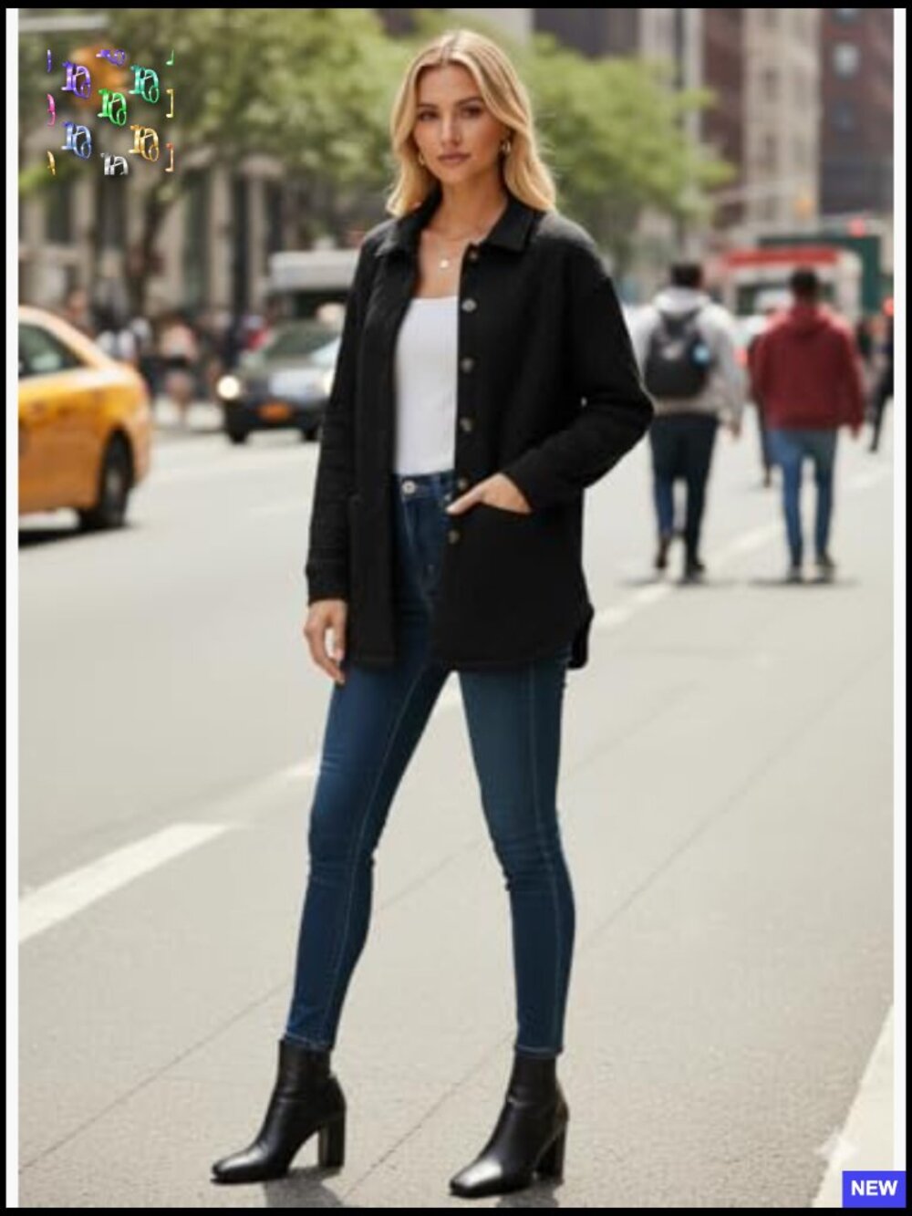 Casual Quilted Button Down Jacket Lightweight Long Sleeve with Pockets - Picture 4 of 7